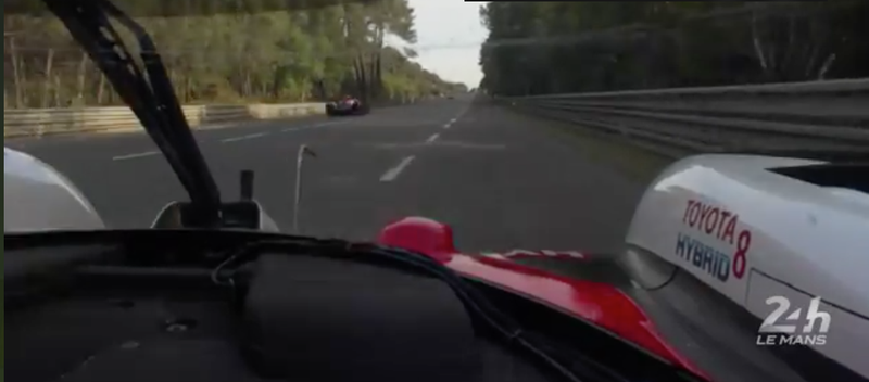 Buemi pulls over with a broken car. Screencap via WEC